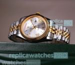Best Buy Knockoff Rolex Day-Date Silver Dial 2-Tone Gold Jubilee Watch